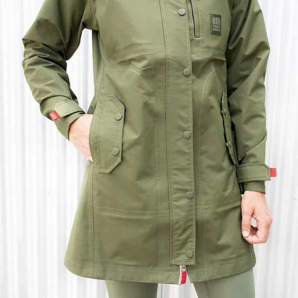 Topo Designs Women's Rain Coat - Medium - Olive