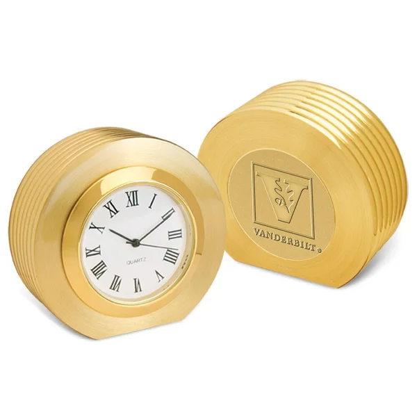 Gold Vanderbilt Commodores Presidential II Desk Clock