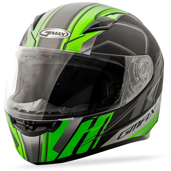 GMAX FF-49 Full-Face Rogue Helmet Matte Black/Hi-Vis Green 3X