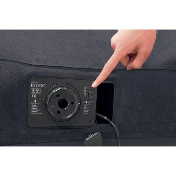 2) Intex Twin Classic Pillow Rest Airbed Mattress Bed with Built-In Pump, 66775E