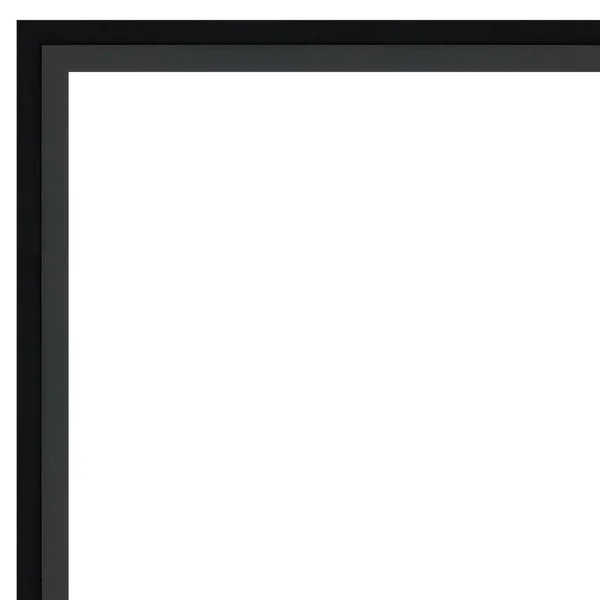 37x22 x 25x22 Lucie Framed Bathroom Vanity Wall Mirror Black - Amanti Art