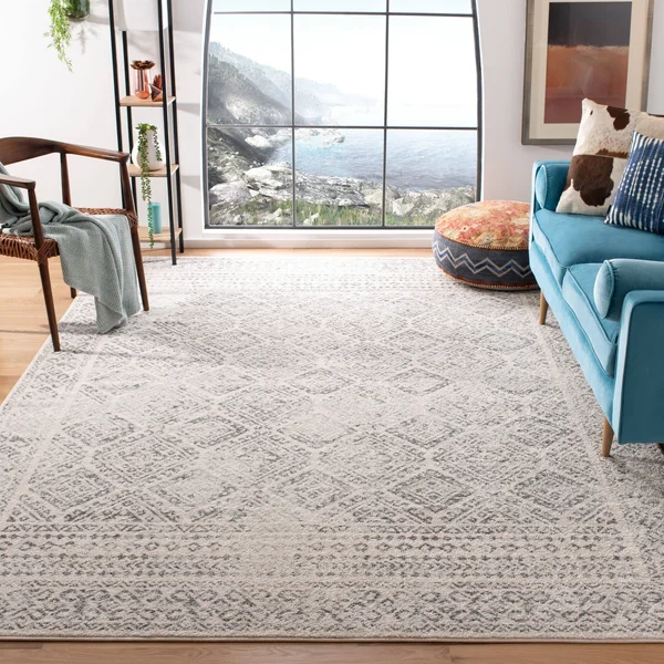 Safavieh Tulum Rug Collection TUL264N - Navy, Ivory - 6&-7x22 x 6&-7x22 Square