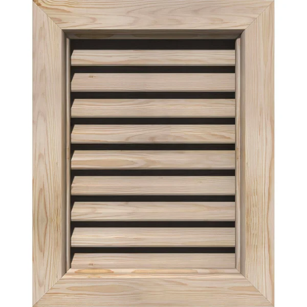 Ekena Millwork GVWVE24X2400SFPPI 24x22W x 24x22H Vertical Gable Vent (29x22W x 29x22H Frame Size): Primed - Functional, Smooth Pi