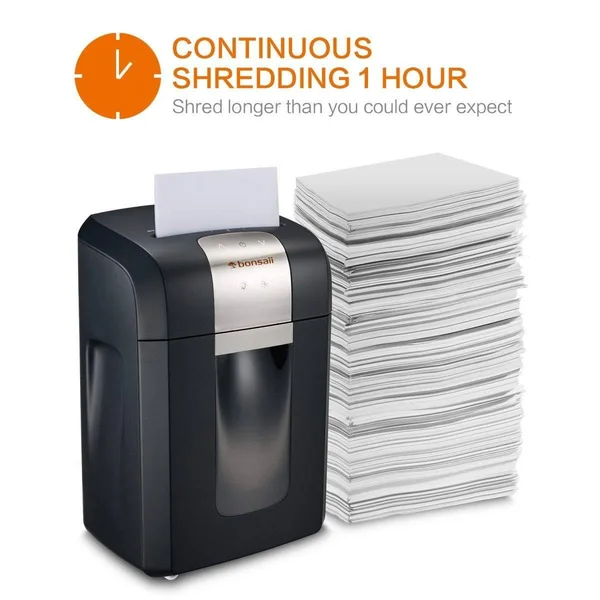 Bonsaii EverShred Pro 12-Sheet Heavy Duty Cross-Cut Paper, CD, Credit Card Shredder 3S16