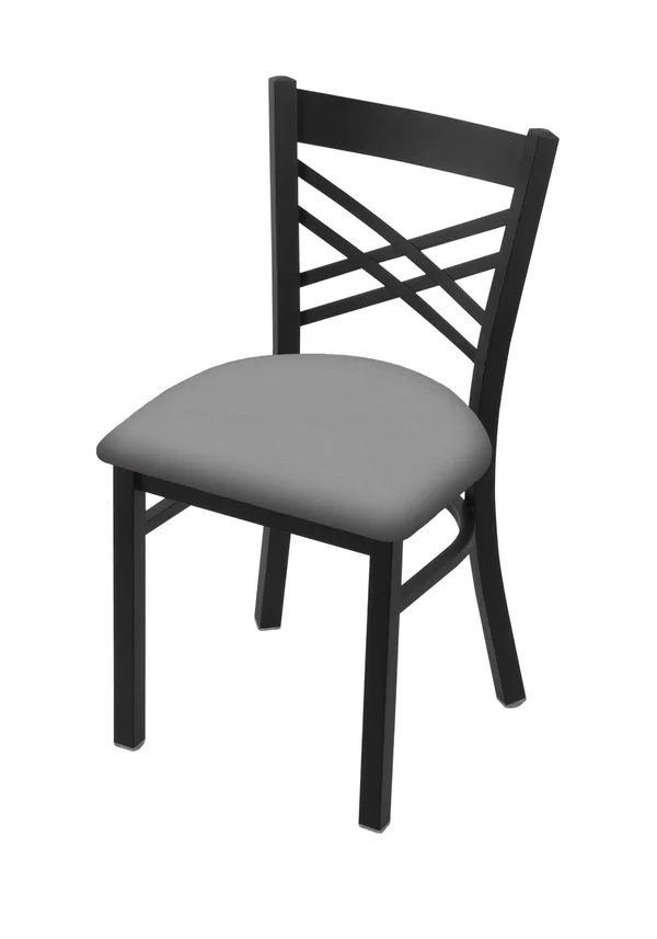 Holland Bar Stool 620 Catalina 18x22 Chair with Black Wrinkle Finish and Canter Red Seat