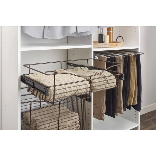 Rev-A-Shelf 24 in. x 11 in. Oil Rubbed Bronze Pull-Out Basket
