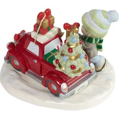 Precious Moments Christmas Is on Its Way - Red Truck Figurine