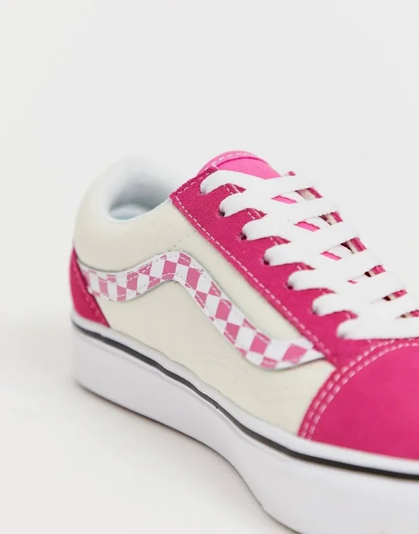 Vans Unisex ComfyCush Sidestrip Check Old Skool Sneakers (9.5)