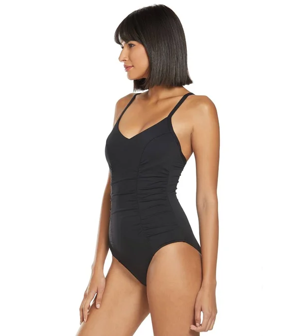 Seafolly DD Cup One Piece, Black, Size 14 93% Meryl Nylon/7% Elastane