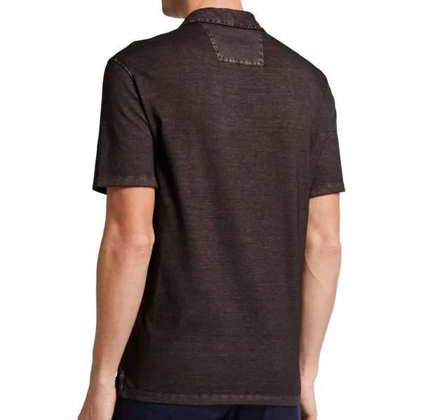 John Varvatos Men's Gunpowder Wash Polo Shirt Black