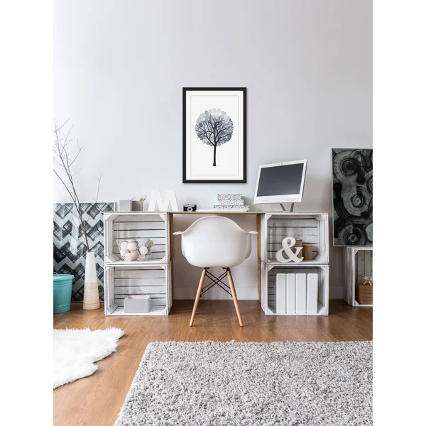 Marmont Hill Midnight Elm I Framed Painting Print, Black