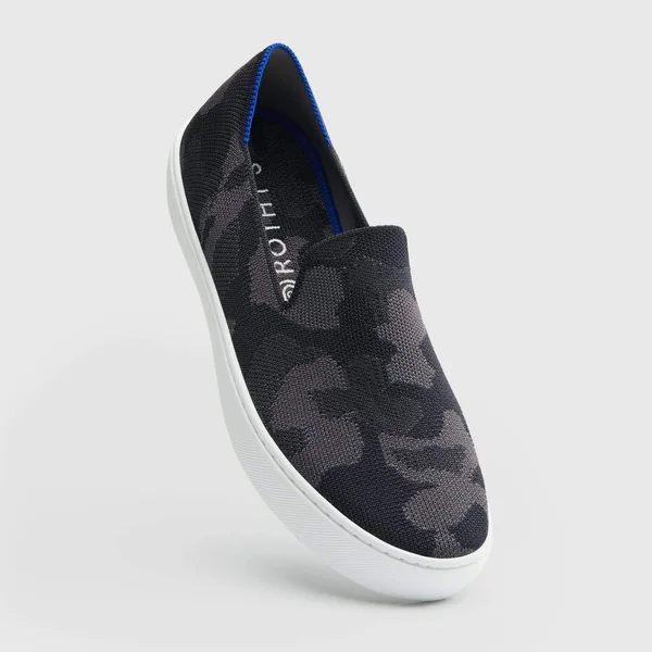 Rothy&s Grey Slip-On Sneakers, Grey Camo, Size 9