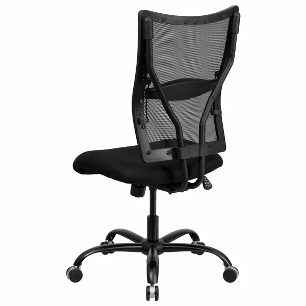 44.75x22 Black Mesh Back Swivel Ergonomic Armless Office Chair