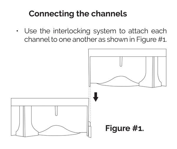 Drainage Trench - Channel Drain with Grate - Black Plastic - 39x22