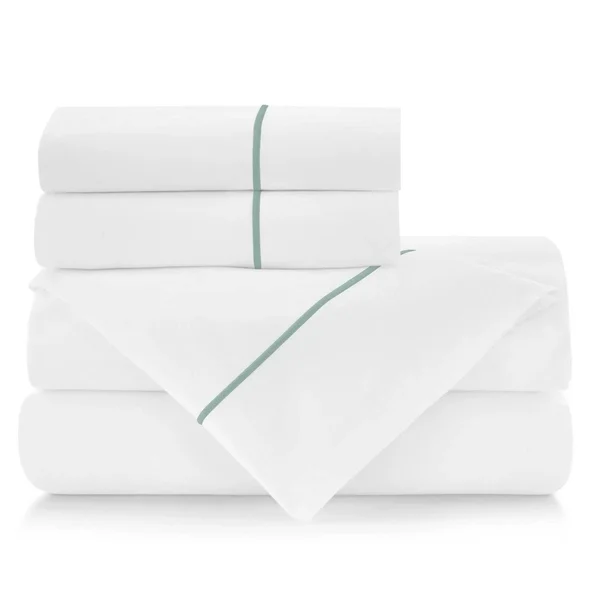 Peacock Alley Sea Glass Boutique Percale Sheet Set -Split King