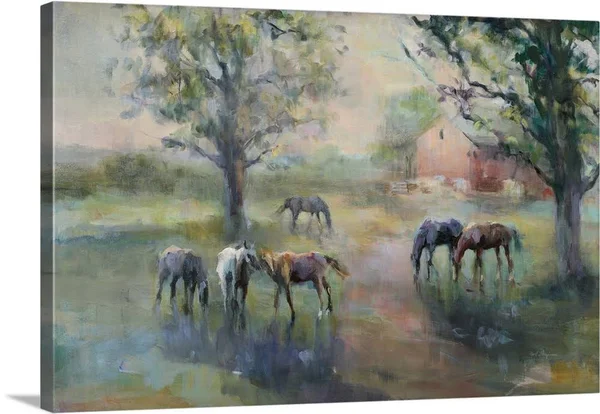 Daybreak on The Farm, Canvas Wall Art, 30x20, Great Big Canvas