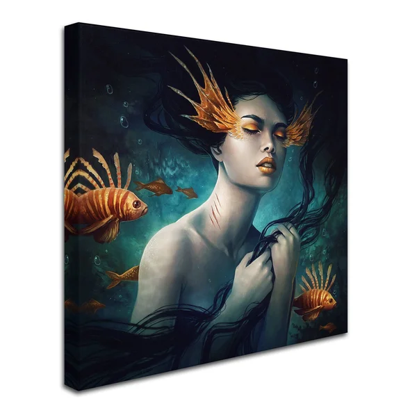 Trademark Art JoJoesArt 'Mermaid' Gallary-Wrapped Canvas Art