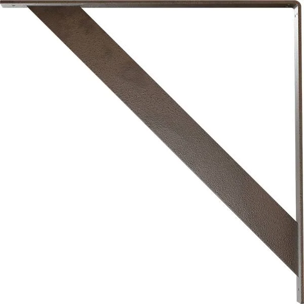Ekena Millwork 2 in. x 24 in. x 24 in. Steel Hammered Brown Traditional Bracket