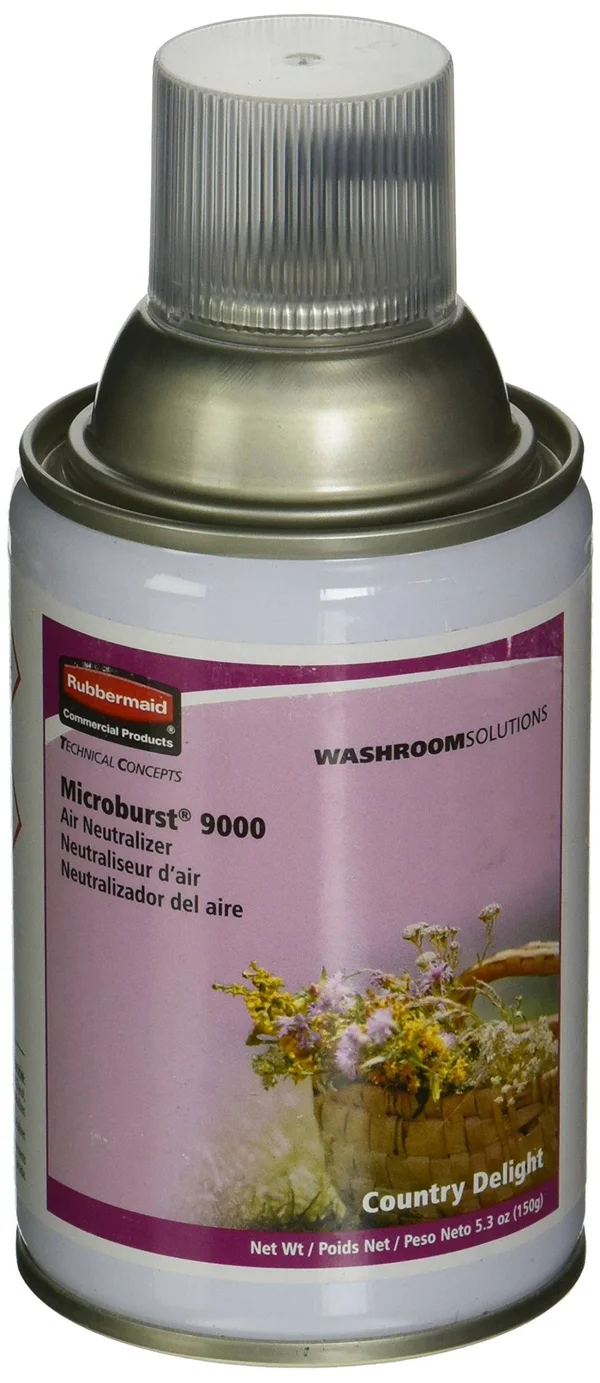 Rubbermaid Commercial Microburst 9000 Air Freshener Refill, Country Delight, 5.3 oz Aerosol