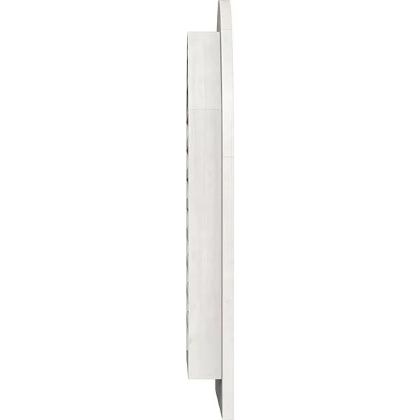 Ekena Millwork GVWRT30X3601SFPPI 30x22W x 36x22H Round Top Gable Vent (35x22W x 41x22H Frame Size): Primed, Functional, Smooth P