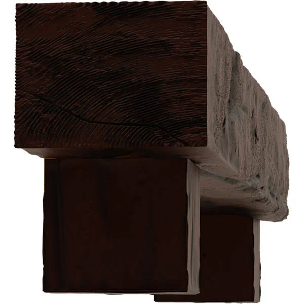 4x22H x 4x22D x 36x22W Riverwood Faux Wood Fireplace Mantel Kit w/ Alamo Corbels, Natural Pecan