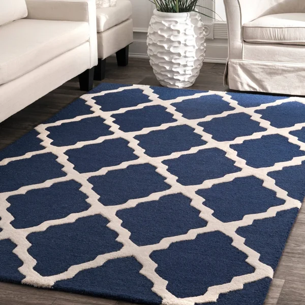nuLOOM Hand Hooked Marrakech Trellis Rug, Pink