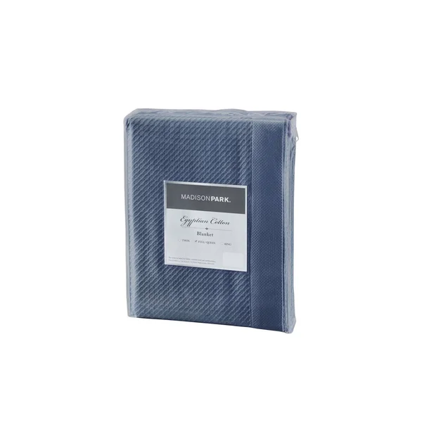 Madison Park Egyptian Cotton Blanket - Blue - Twin