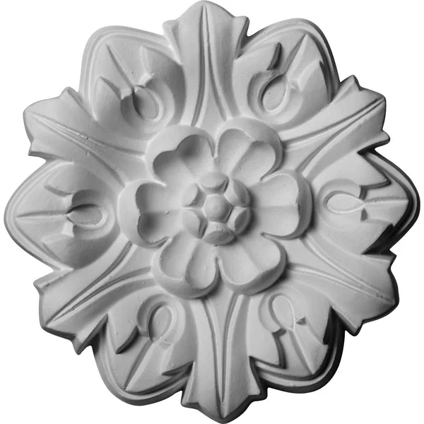 7 5/8x22OD x 1x22P Emery Leaf Ceiling Medallion - Hand-Painted Stone Hearth