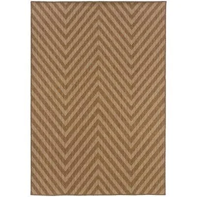 Stowe Chevron Brown Indoor - Outdoor Area Rug Beachcrest Home Rug Size: Rectangle 3&7x22 x 5&6x22