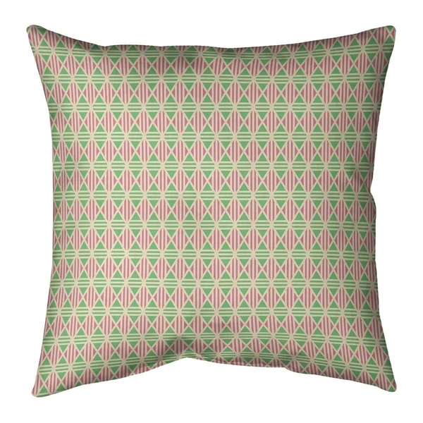 Porch & den Gilmore Lined Diamonds Throw Pillow - 18 x 18 - Teal & Orange - Polyester
