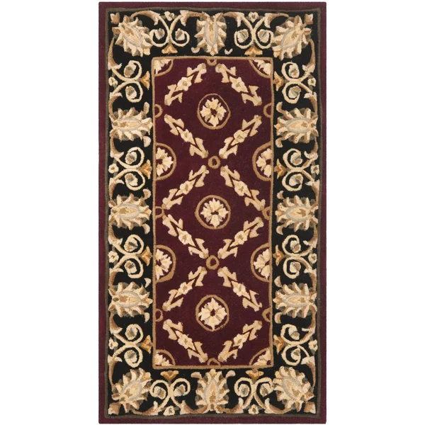 Safavieh Naples Na521B 2&6x22 x 4&6x22 Burgundy, Black Area Rug
