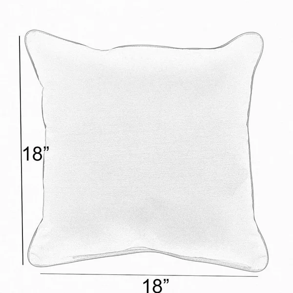 Navy/White Stripes Set of 2 Outdoor Pillows Blue - Polyester
