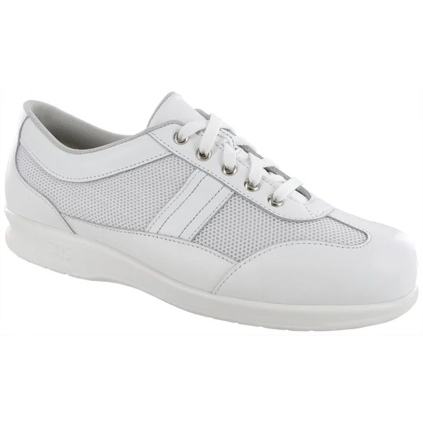 SAS Women's ft Mesh White 5 Double Wide