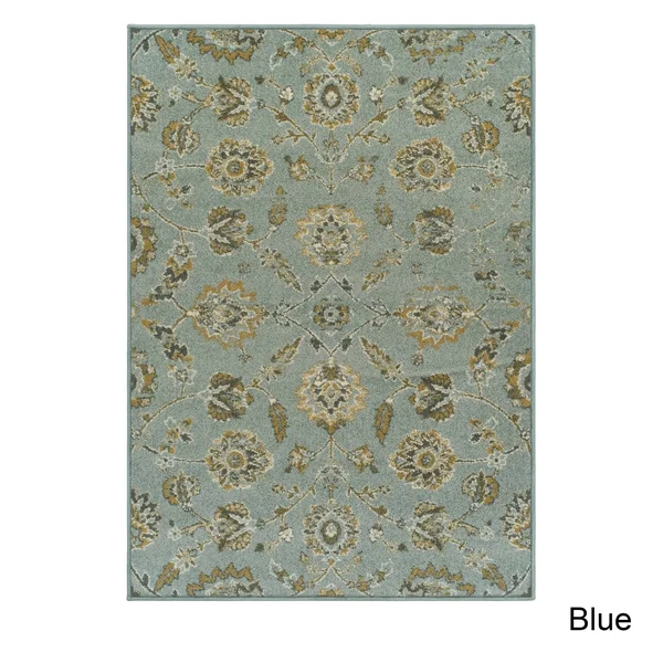 Miranda Haus Brookshire Vintage Florals Indoor Area Rug Collection - Blue 8' x 10'