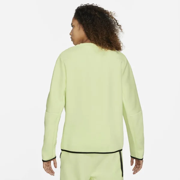 Nike Men's Sportswear Tech Crewneck Fleece, Large, Lime Ice/Black