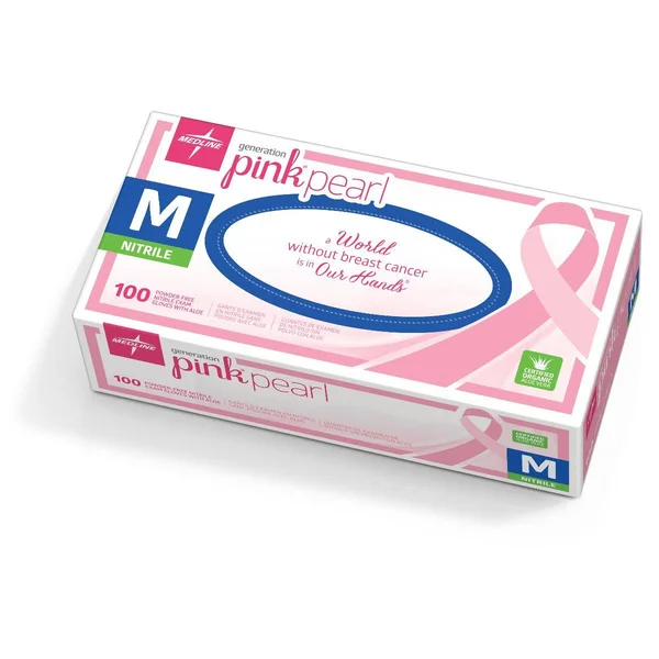Generation Pink Pearl Nitrile Exam Gloves - Pink, Large