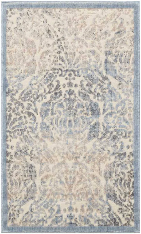 Nourison Graphic Illusions Area Rug, Ivory, 5&3x22 x Round