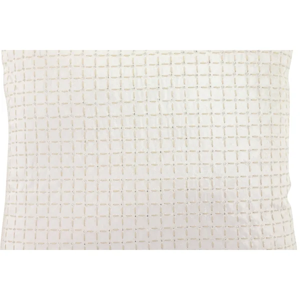 Chelsea Grove 13x22 x 21x22 Crisscross Pattern Cream Velvet Lumbar Pillow