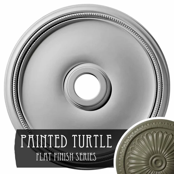24 inchod x 3 5/8 inchid x 1 3/4 inchp Theia Ceiling Medallion (Fits Canopies Up to 6 3/4 inch) - Hand-Painted Painted Turtle