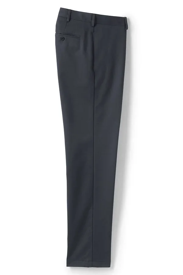 Men's Tailored Fit No Iron Chino Pants - Lands& End - Gray - 35