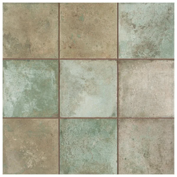 SomerTile FPE13KETS Kings Etna Encaustic Sage Floor and Wall Ceramic Tile - Green