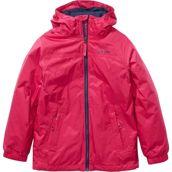 Marmot Kids& PreCip Eco Comp Jacket - Xs - Very Berry, Arctic Navy