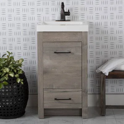 Marr 19x22 Single Bathroom Vanity Set Sand & Stable Base Finish: White Washed Oak