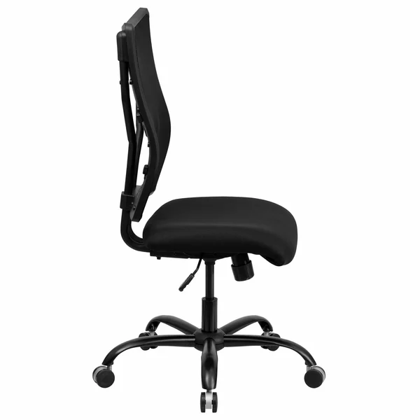 44.75x22 Black Mesh Back Swivel Ergonomic Armless Office Chair