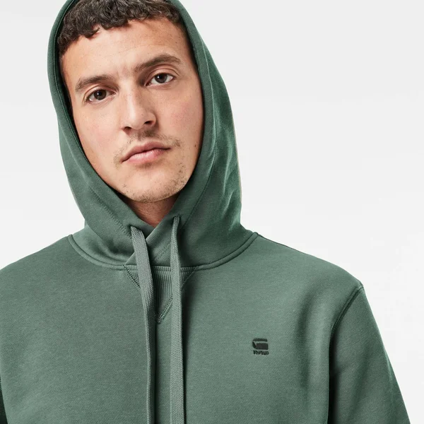 G-Star Raw Men Premium Core Hoodie Green Size S