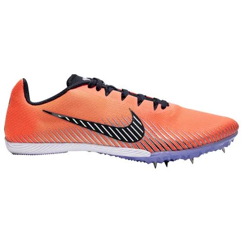 Nike Zoom Rival M 9 - Mens Mid Distance Spikes - Bright Mango/Blackened Blue/Metallic Silver, Size 10.5