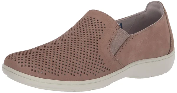 Aravon Women's Lia SlipOn Sneaker, Size: 11, Taupe Leather