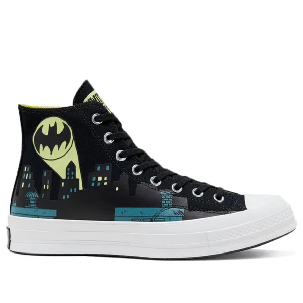 Converse DC Comics x Chinatown Market x Chuck 70 High &Gotham City - Glow in The Dark& 167511C (US Size 4.5)