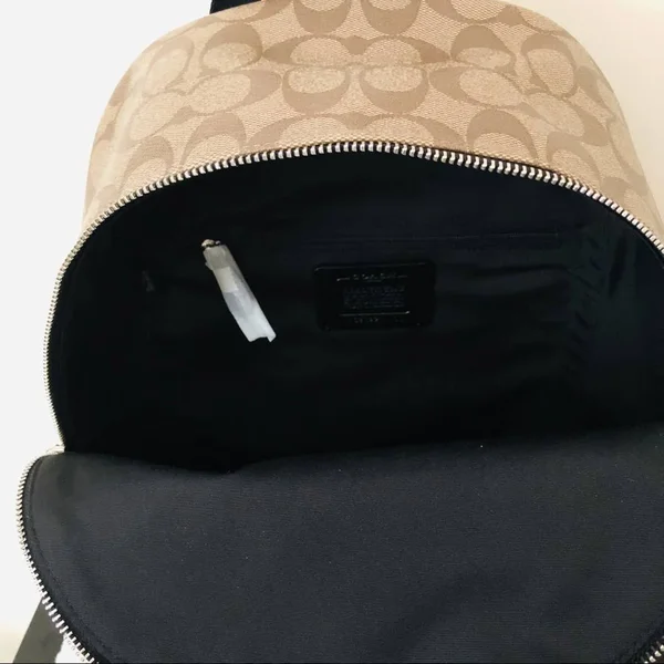 Coach Bags, Coach Court Backpack in Signature Canvas, Color: Black/Brown, Size: Large, Greciafashion&s Closet