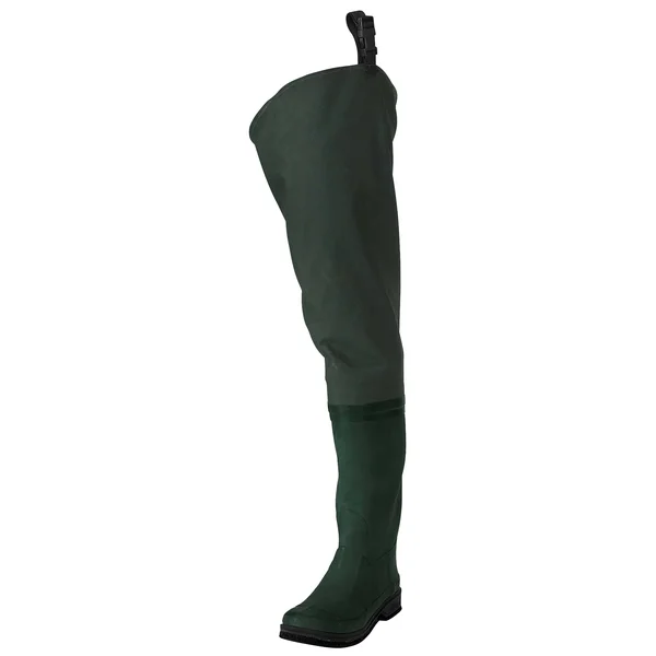 Frogg Toggs Cascades 2-Ply Rubber Bootfoot Cleated Hip Wader - Forest Green, 13